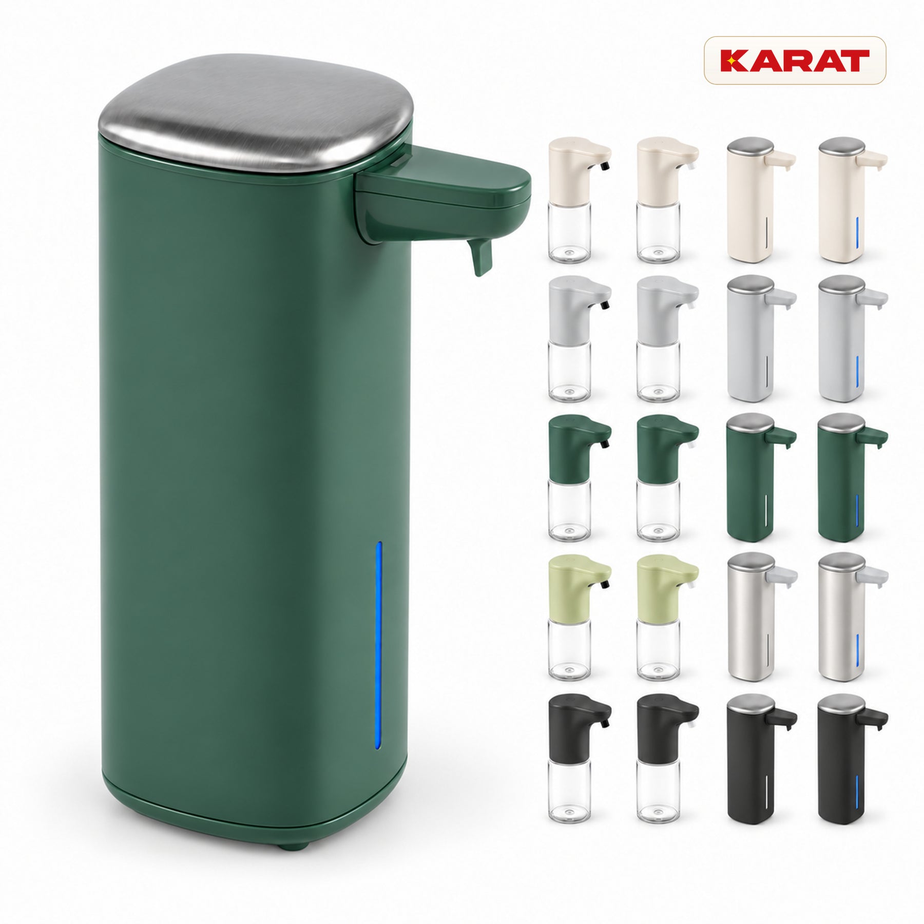 Automatic Foam Soap Dispenser | Liora | Touchless Sensor Dispenser with USB-C Rechargeable Battery & Stainless Steel | 250 ml