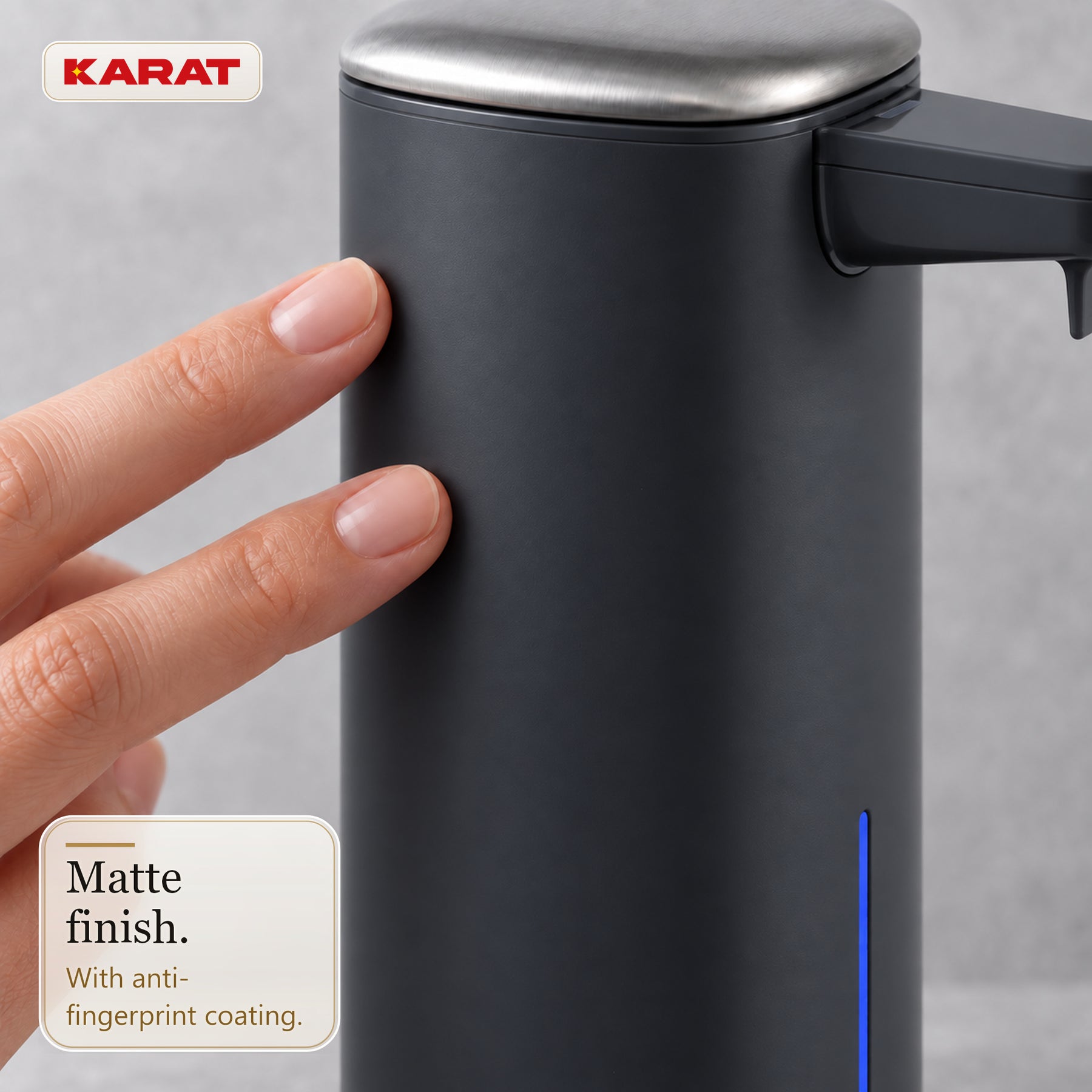 Automatic Foam Soap Dispenser | Liora | Touchless Sensor Dispenser with USB-C Rechargeable Battery & Stainless Steel | 250 ml