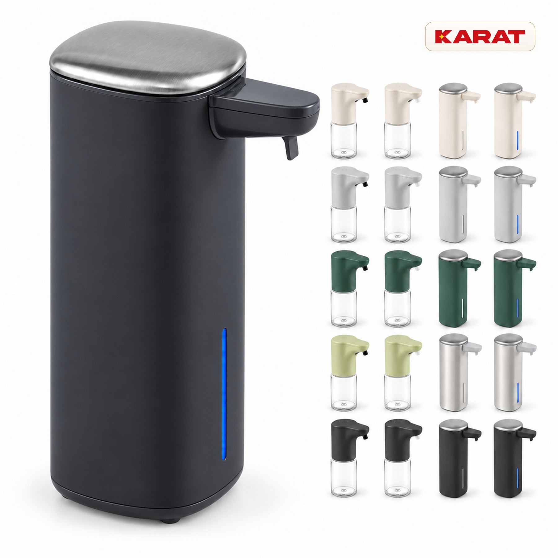 Automatic Foam Soap Dispenser | Liora | Touchless Sensor Dispenser with USB-C Rechargeable Battery & Stainless Steel | 250 ml