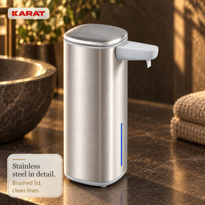 Automatic Foam Soap Dispenser | Liora | Touchless Sensor Dispenser with USB-C Rechargeable Battery & Stainless Steel | 250 ml