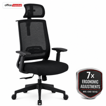 Office Chair | Victor | Ergonomic Mesh Desk Chair with Headrest, Lumbar Support & 3D Armrests | 2 Colours