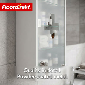 Medicine Cabinet | Allen | Lockable Stainless Steel or White Powder-Coated Metal Cabinet | Medical Cabinet with Glass Door