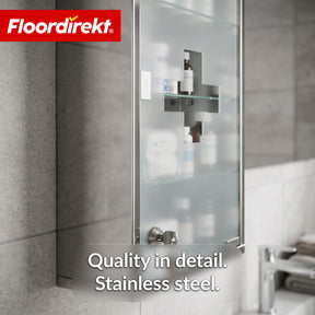 Medicine Cabinet | Allen | Lockable Stainless Steel or White Powder-Coated Metal Cabinet | Medical Cabinet with Glass Door
