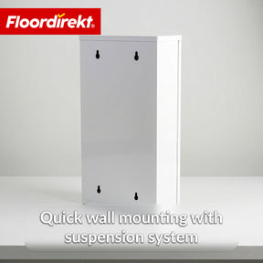 Medicine Cabinet | Allen | Lockable Stainless Steel or White Powder-Coated Metal Cabinet | Medical Cabinet with Glass Door