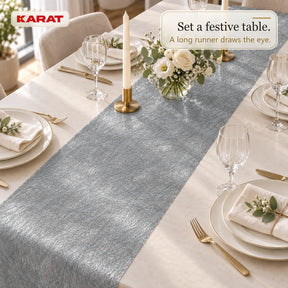 Monarch Table Runner | Metallic Shimmer Decorative Nonwoven Fabric | 30 cm x 25 m Roll | 13 Colours
