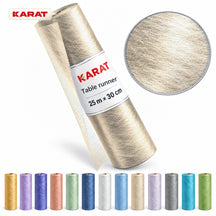 Monarch Table Runner | Metallic Shimmer Decorative Nonwoven Fabric | 30 cm x 25 m Roll | 13 Colours