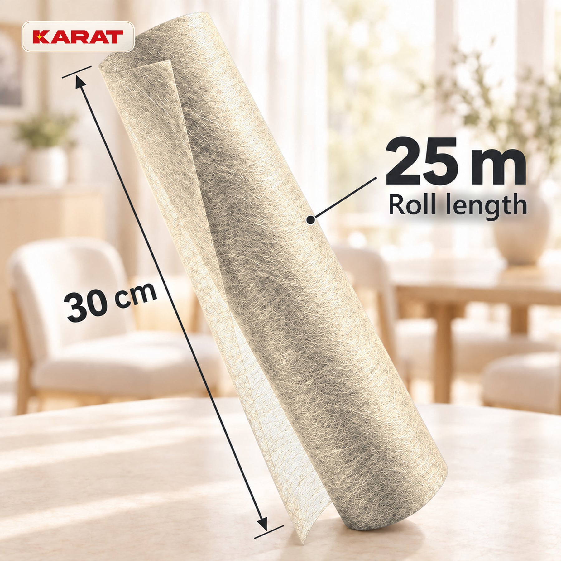 Monarch Table Runner | Metallic Shimmer Decorative Nonwoven Fabric | 30 cm x 25 m Roll | 13 Colours