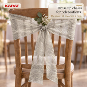 Monarch Table Runner | Metallic Shimmer Decorative Nonwoven Fabric | 30 cm x 25 m Roll | 13 Colours