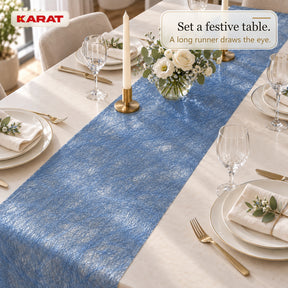 Monarch Table Runner | Metallic Shimmer Decorative Nonwoven Fabric | 30 cm x 25 m Roll | 13 Colours