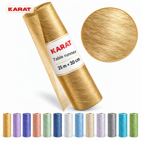 Monarch Table Runner | Metallic Shimmer Decorative Nonwoven Fabric | 30 cm x 25 m Roll | 13 Colours