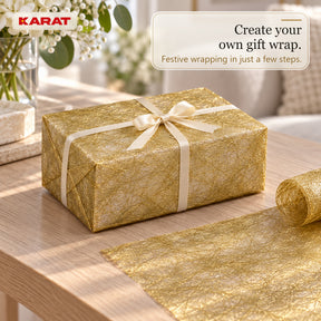 Monarch Table Runner | Metallic Shimmer Decorative Nonwoven Fabric | 30 cm x 25 m Roll | 13 Colours
