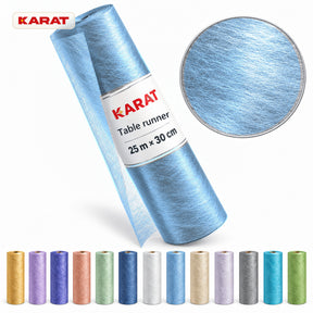 Monarch Table Runner | Metallic Shimmer Decorative Nonwoven Fabric | 30 cm x 25 m Roll | 13 Colours