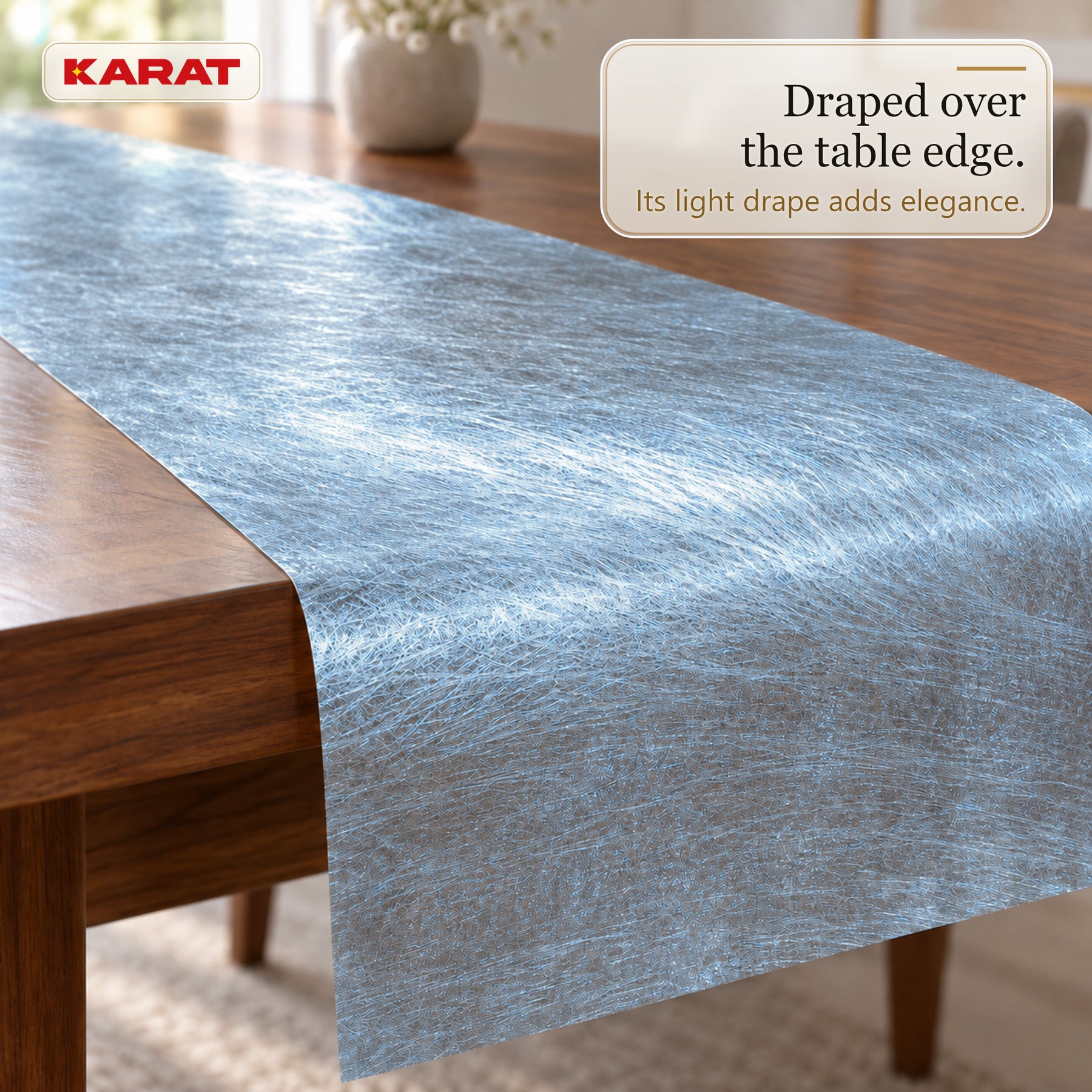 Monarch Table Runner | Metallic Shimmer Decorative Nonwoven Fabric | 30 cm x 25 m Roll | 13 Colours