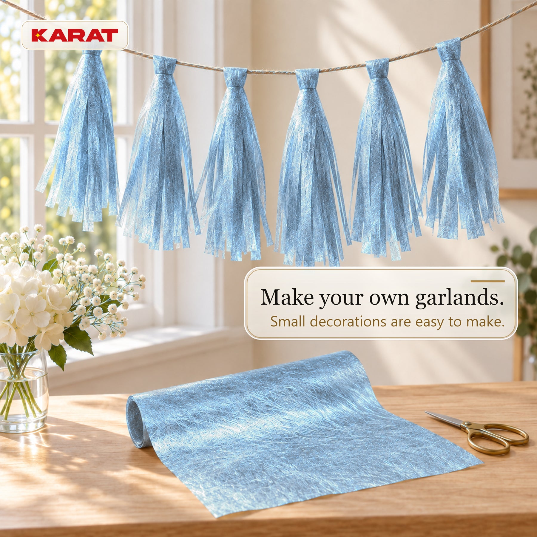 Monarch Table Runner | Metallic Shimmer Decorative Nonwoven Fabric | 30 cm x 25 m Roll | 13 Colours