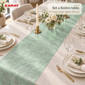 Monarch Table Runner | Metallic Shimmer Decorative Nonwoven Fabric | 30 cm x 25 m Roll | 13 Colours