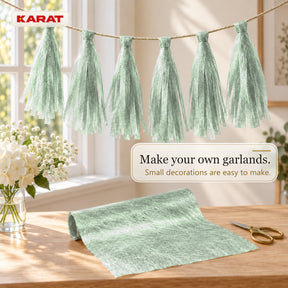 Monarch Table Runner | Metallic Shimmer Decorative Nonwoven Fabric | 30 cm x 25 m Roll | 13 Colours