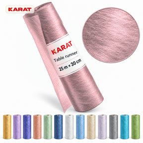 Monarch Table Runner | Metallic Shimmer Decorative Nonwoven Fabric | 30 cm x 25 m Roll | 13 Colours