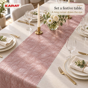 Monarch Table Runner | Metallic Shimmer Decorative Nonwoven Fabric | 30 cm x 25 m Roll | 13 Colours
