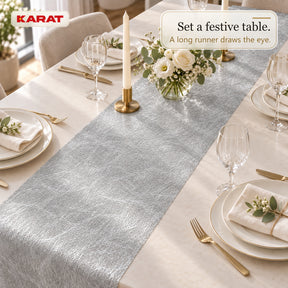 Monarch Table Runner | Metallic Shimmer Decorative Nonwoven Fabric | 30 cm x 25 m Roll | 13 Colours