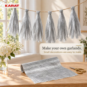 Monarch Table Runner | Metallic Shimmer Decorative Nonwoven Fabric | 30 cm x 25 m Roll | 13 Colours