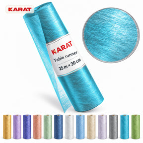 Monarch Table Runner | Metallic Shimmer Decorative Nonwoven Fabric | 30 cm x 25 m Roll | 13 Colours