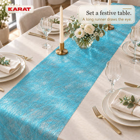 Monarch Table Runner | Metallic Shimmer Decorative Nonwoven Fabric | 30 cm x 25 m Roll | 13 Colours