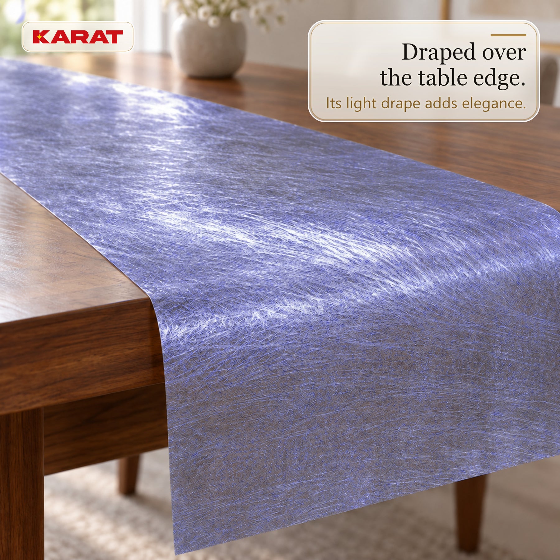 Monarch Table Runner | Metallic Shimmer Decorative Nonwoven Fabric | 30 cm x 25 m Roll | 13 Colours