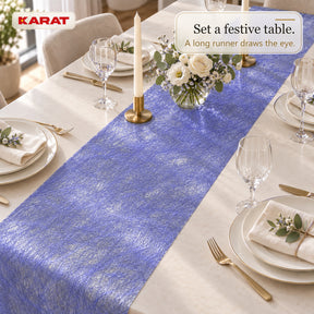 Monarch Table Runner | Metallic Shimmer Decorative Nonwoven Fabric | 30 cm x 25 m Roll | 13 Colours