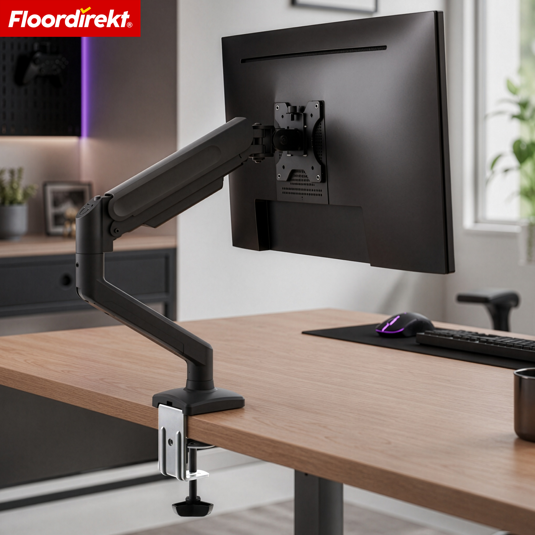 F6_Black - Single mount for 1 monitor