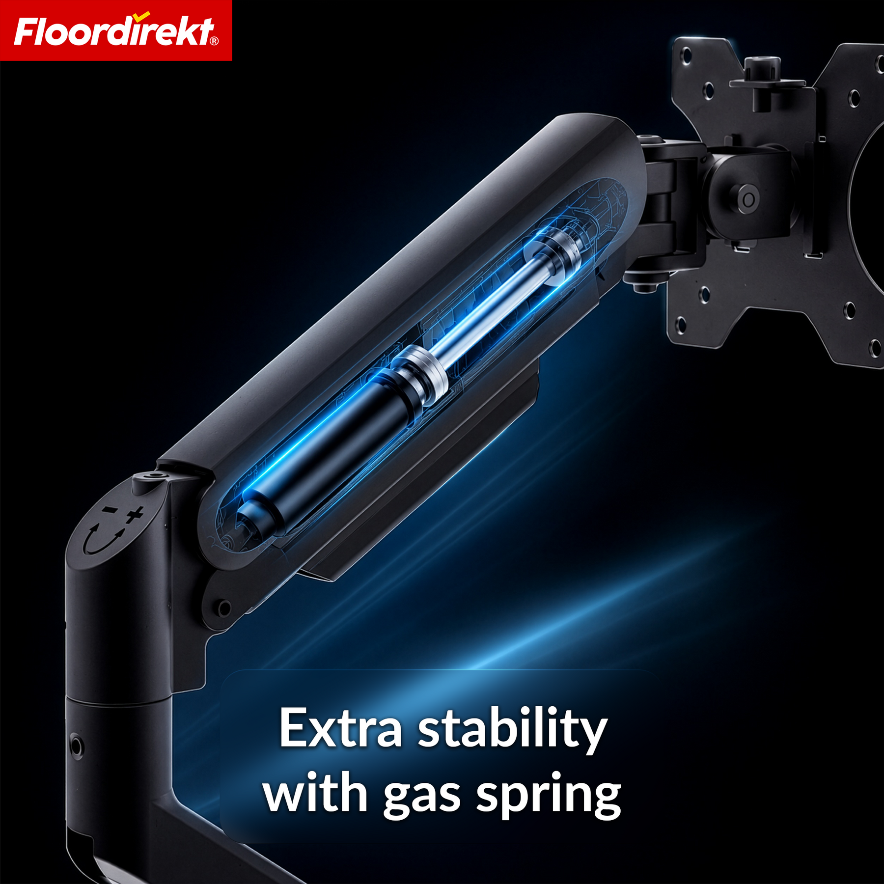 F5_Black - Dual-arm mount for 2 monitors