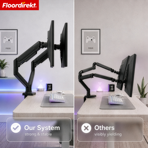 A1_Black - Dual-arm mount for 2 monitors