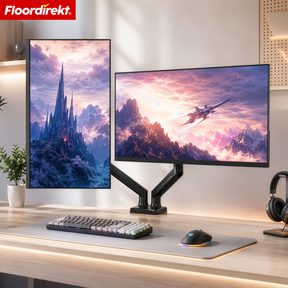T1_Black - Dual-arm mount for 2 monitors