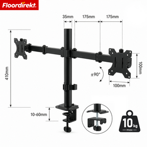 Monitor Arm | Flexibly Adjustable Monitor Mount with Desk Clamp for 1 or 2 Monitors