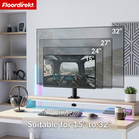 Monitor Arm | Flexibly Adjustable Monitor Mount with Desk Clamp for 1 or 2 Monitors