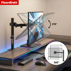 Monitor Arm | Flexibly Adjustable Monitor Mount with Desk Clamp for 1 or 2 Monitors