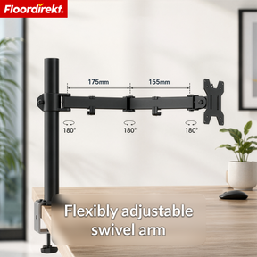 Monitor Arm | Flexibly Adjustable Monitor Mount with Desk Clamp for 1 or 2 Monitors