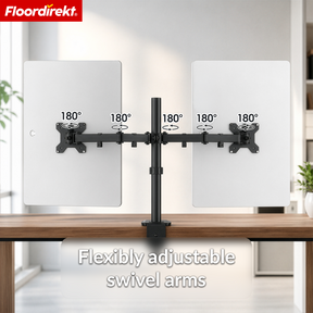 Monitor Arm | Flexibly Adjustable Monitor Mount with Desk Clamp for 1 or 2 Monitors