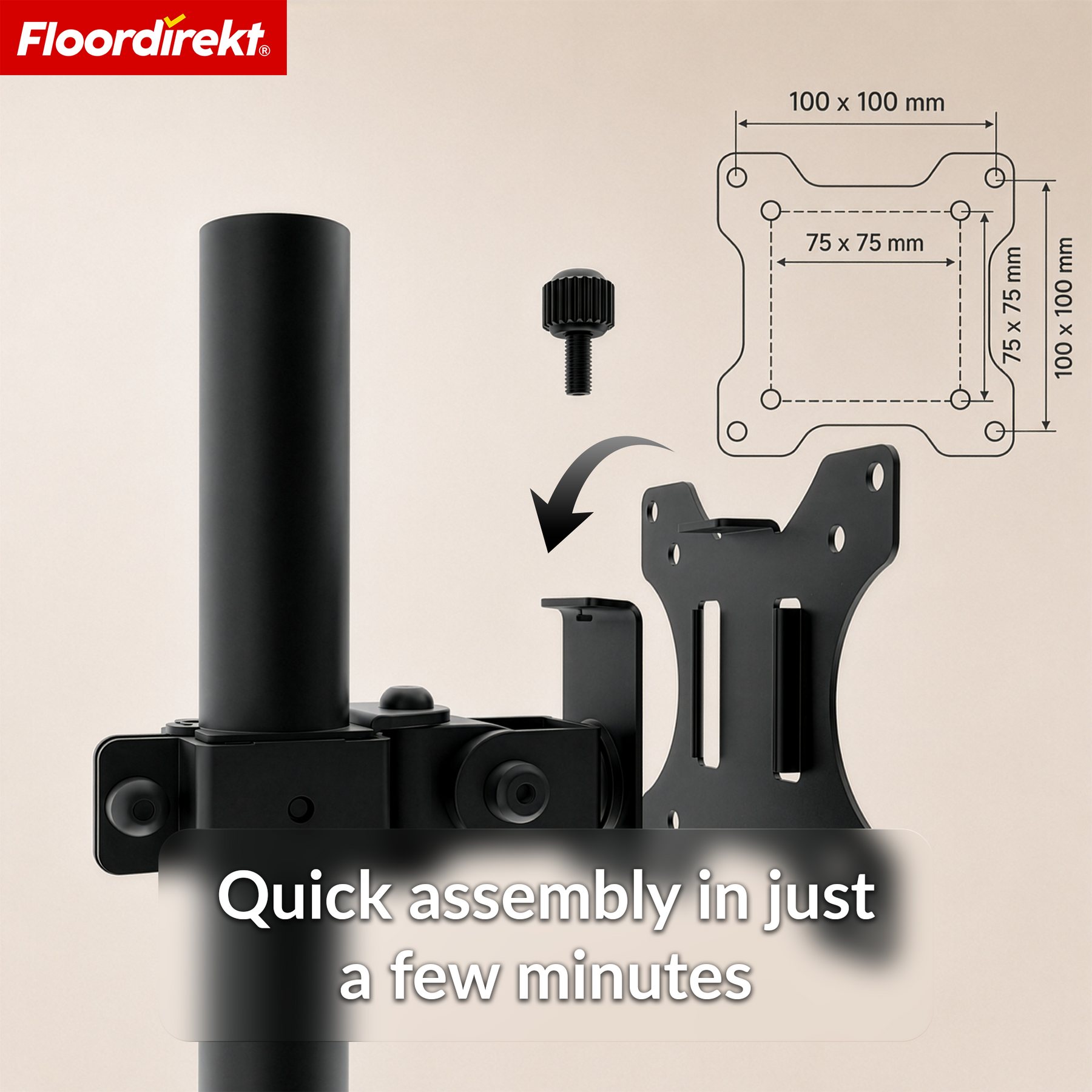 Monitor Arm | Flexibly Adjustable Monitor Mount with Desk Clamp for 1 or 2 Monitors