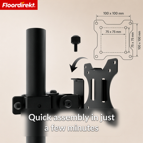 Monitor Arm | Flexibly Adjustable Monitor Mount with Desk Clamp for 1 or 2 Monitors