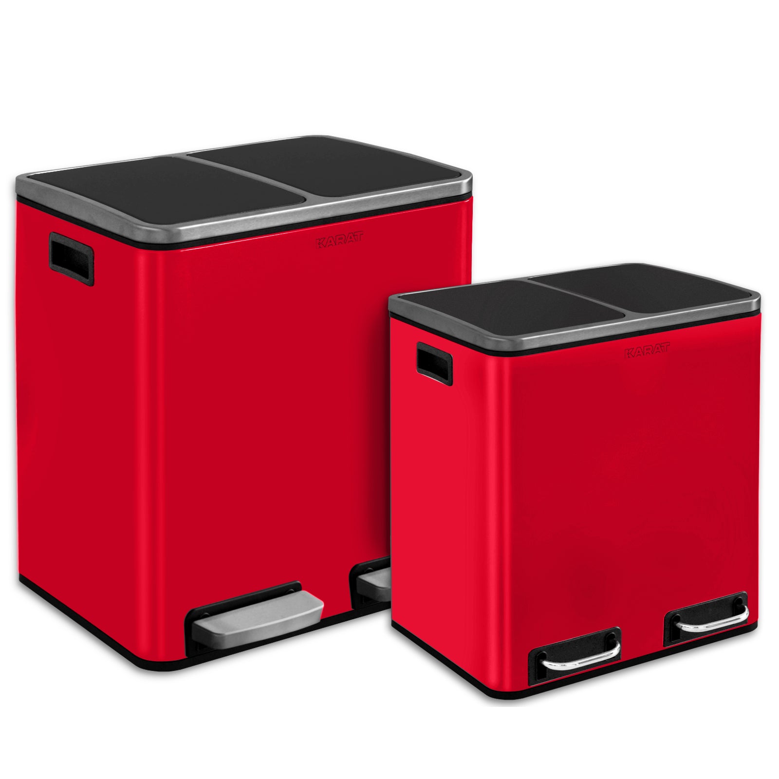 Waste Bin | Felix | Stainless Steel | Separation System | With Closing Damper