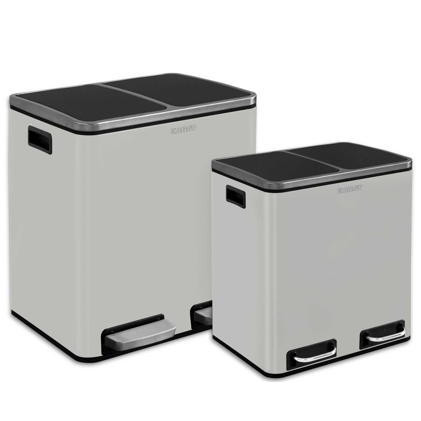 Waste Bin | Felix | Stainless Steel | Separation System | With Closing Damper