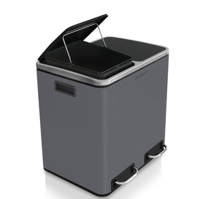 Waste Bin | Felix | Stainless Steel | Separation System | With Closing Damper