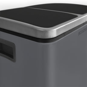 Waste Bin | Felix | Stainless Steel | Separation System | With Closing Damper