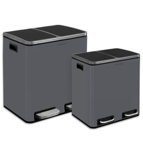 Waste Bin | Felix | Stainless Steel | Separation System | With Closing Damper