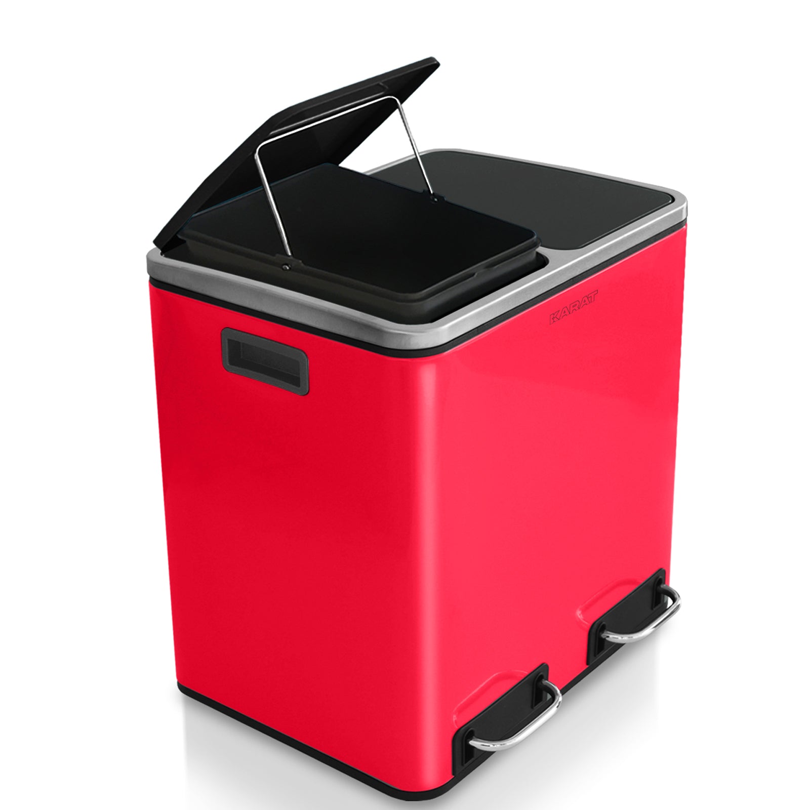 Waste Bin | Felix | Stainless Steel | Separation System | With Closing Damper