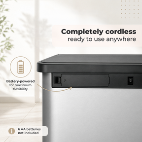 Trash Can | Tyler | Stainless Steel Sensor Bin | 2 × 24 L Dual Compartment | Lockable Wheels