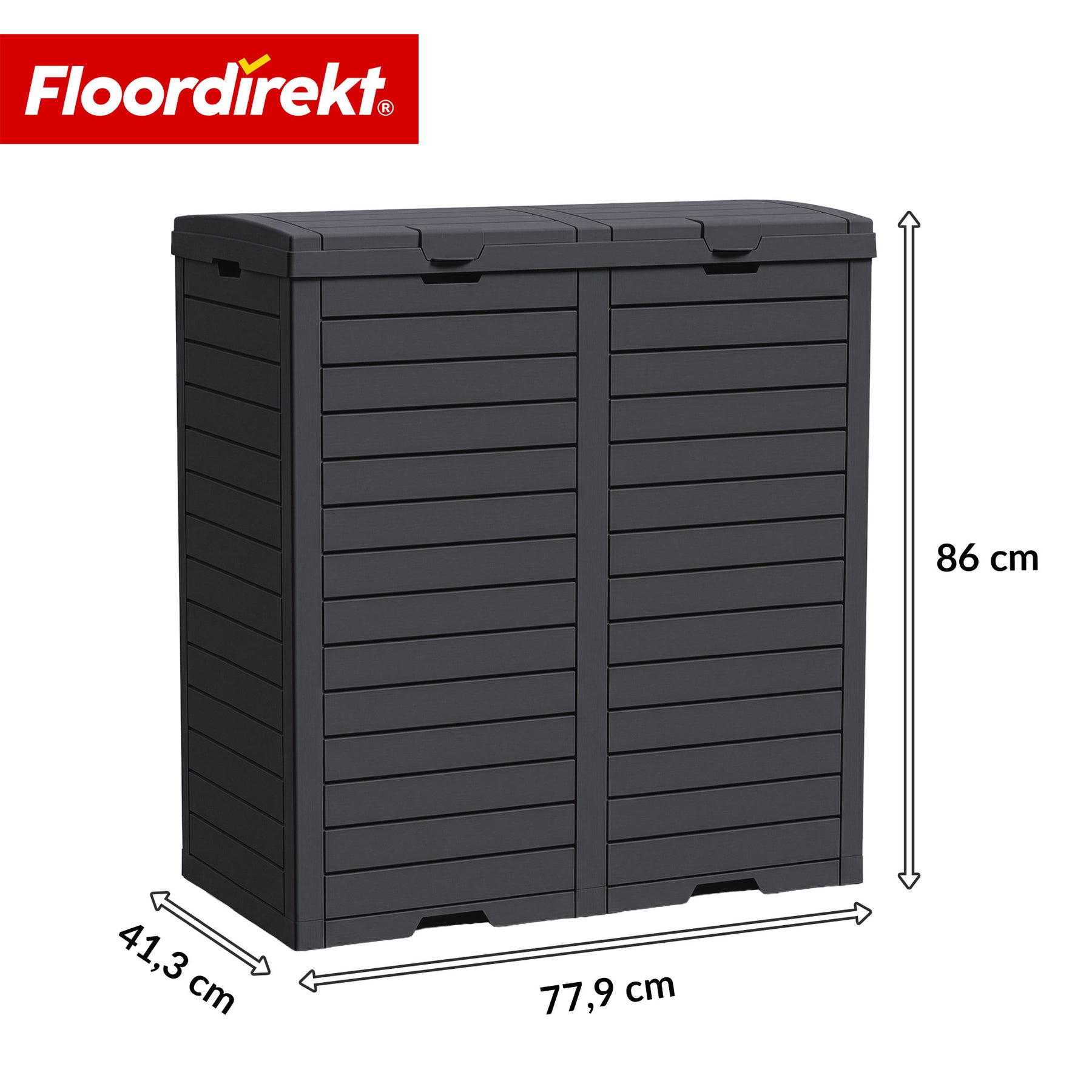 Outdoor Trash Can in Wood Look | Weather-Resistant Waste Bin for Garden & Patio | 118L / 230L