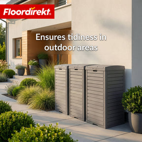 Outdoor Trash Can in Wood Look | Weather-Resistant Waste Bin for Garden & Patio | 118L / 230L