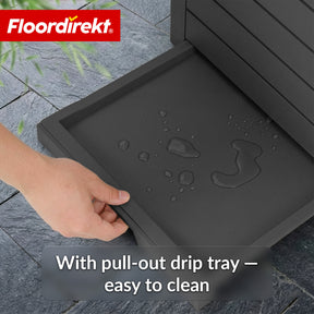 Outdoor Trash Can in Wood Look | Weather-Resistant Waste Bin for Garden & Patio | 118L / 230L