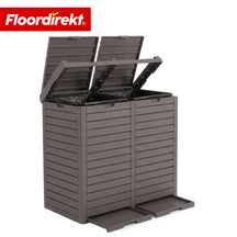 Outdoor Trash Can in Wood Look | Weather-Resistant Waste Bin for Garden & Patio | 118L / 230L